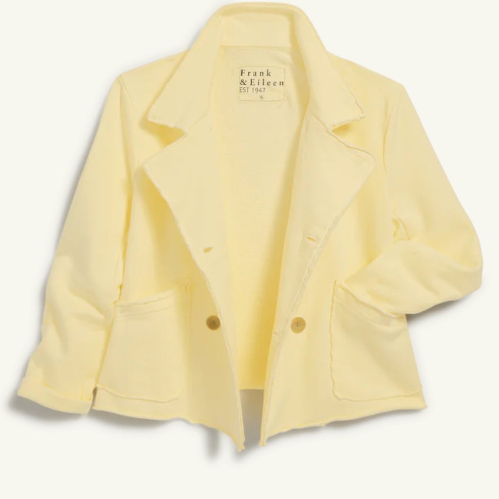 Frank & Eileen Nwot Mini Belfast Sweatshirt Peacoat Yellow Triple Fleece Xs
